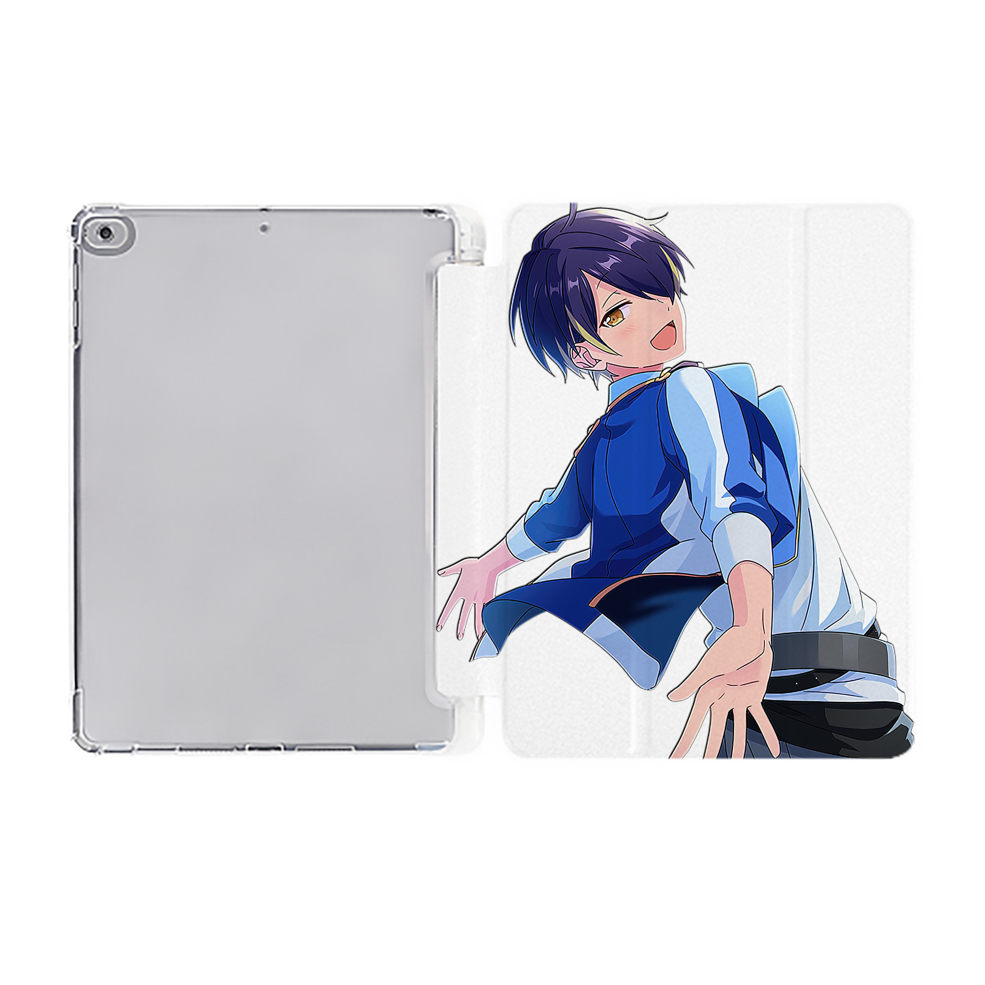 （画像用） あんさんぶるスターズ! Ensemble Stars IPad ケース ペン収納付き 三つ折りスタンド PUレザー×シリコン 対応機種9.5/10.5/10.9インチ